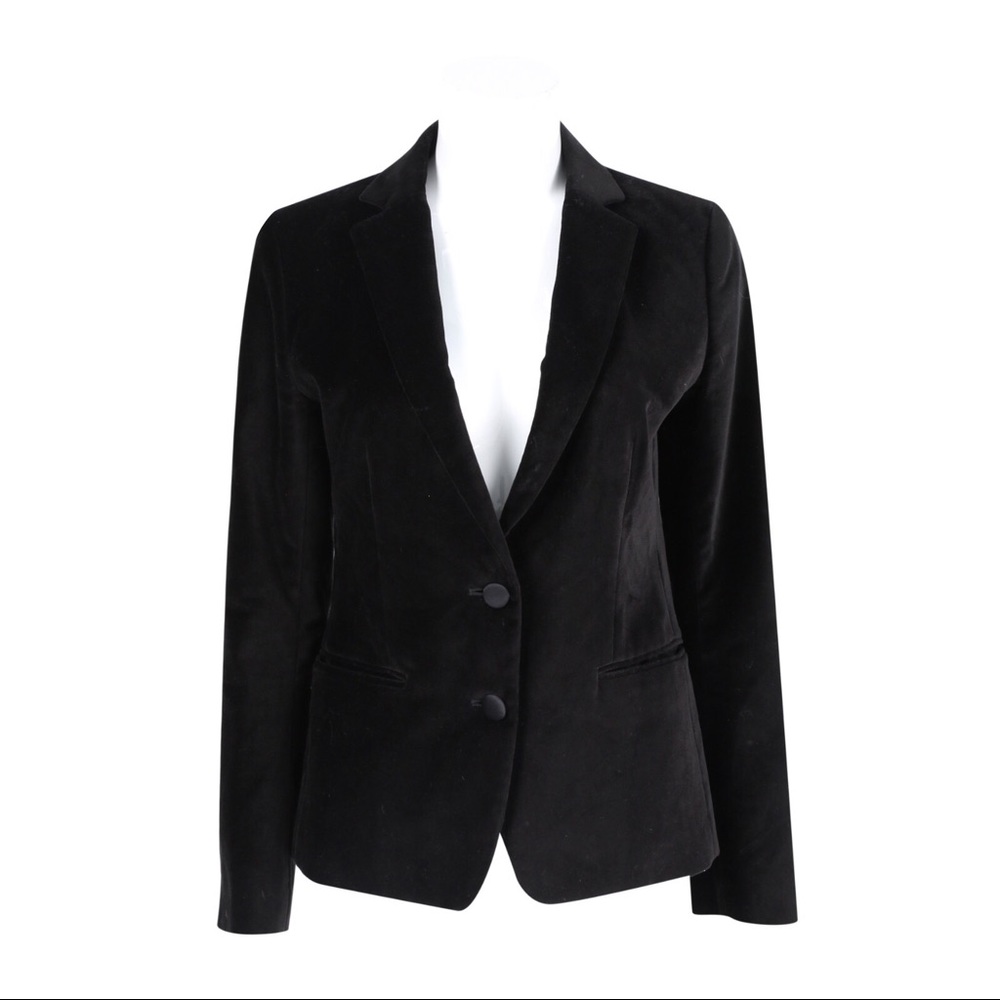 Uniqlo cotton suede black blazer